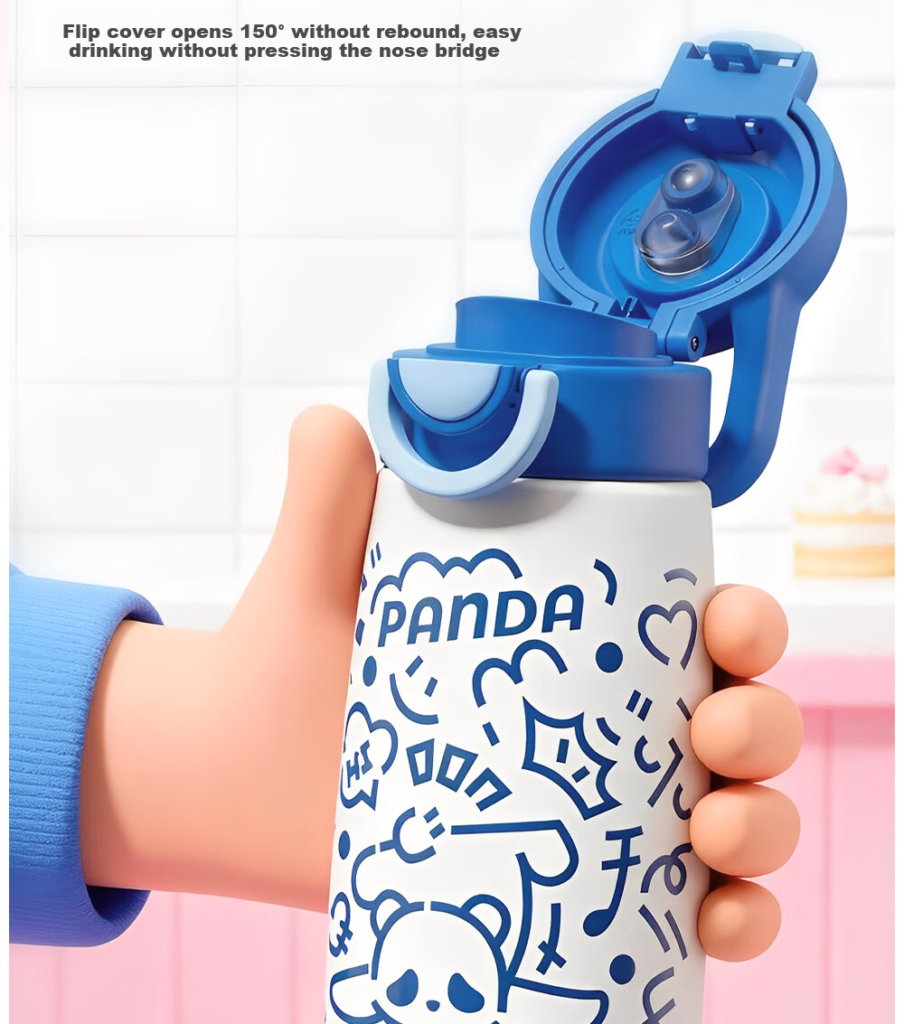FGA Fugang Children's Insulated Bottle 316L Stainless Steel Large Capacity Straw Cup for Boys and Girls Students School Use 7