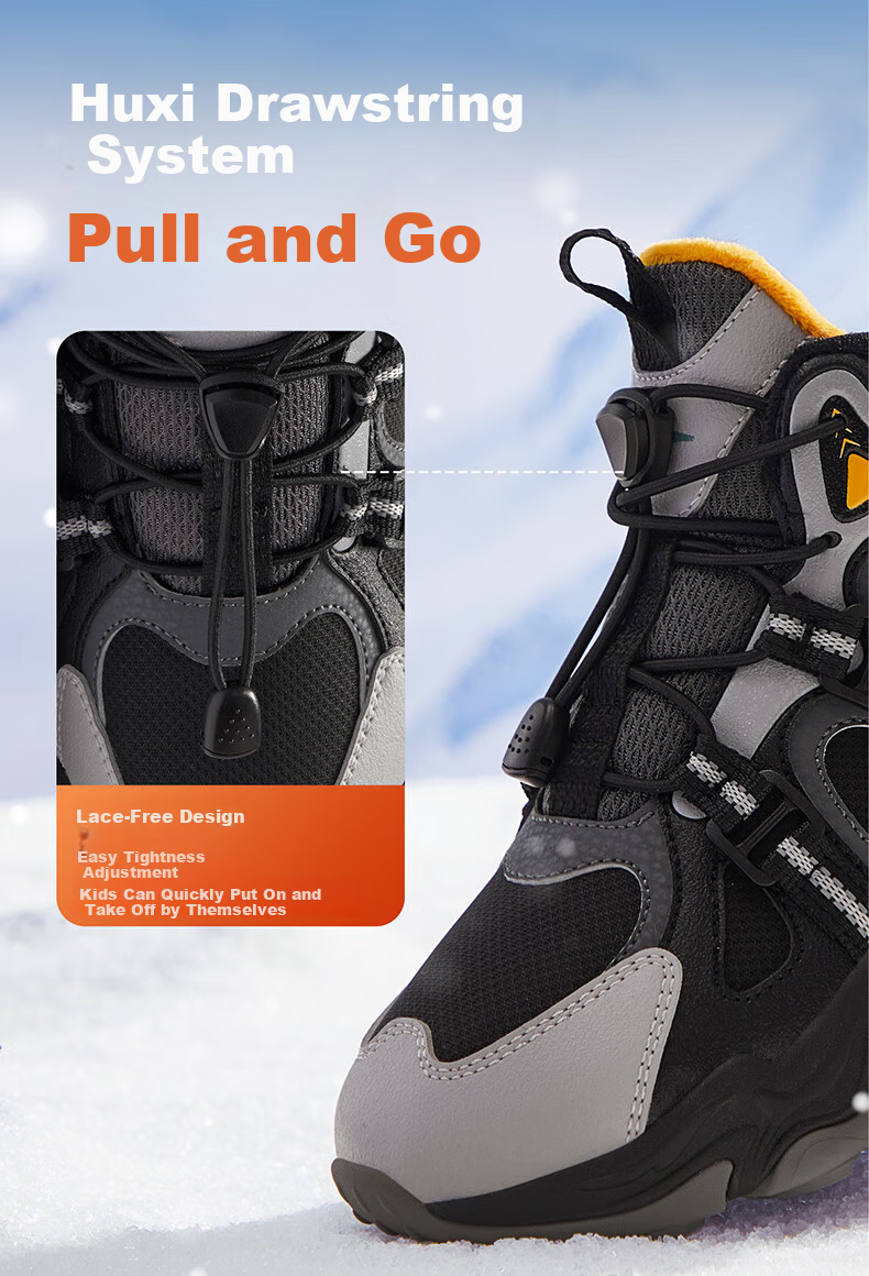 ERKE Kids Casual Shoes Boys and Girls Children's Thick Warm Cushioning Sneakers Black/Cycling Gray/Sage Leaf Size 38 5