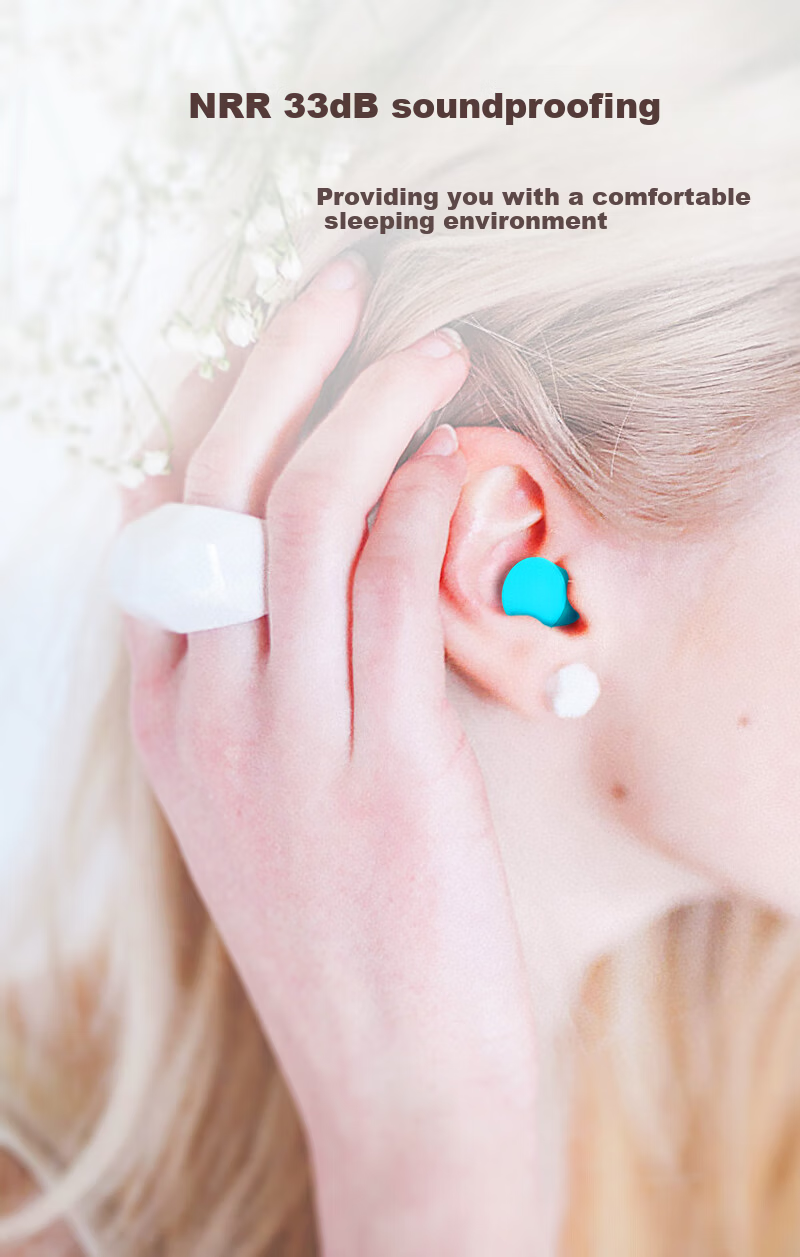 Mingdian Shangpin Earplugs 5 Pairs/Box Noise Reduction Anti-Noise Anti-Snoring Soundproof Sleep Study Work Comfortable Non-Damaging Portable Hygienic Blue 1 Box 2