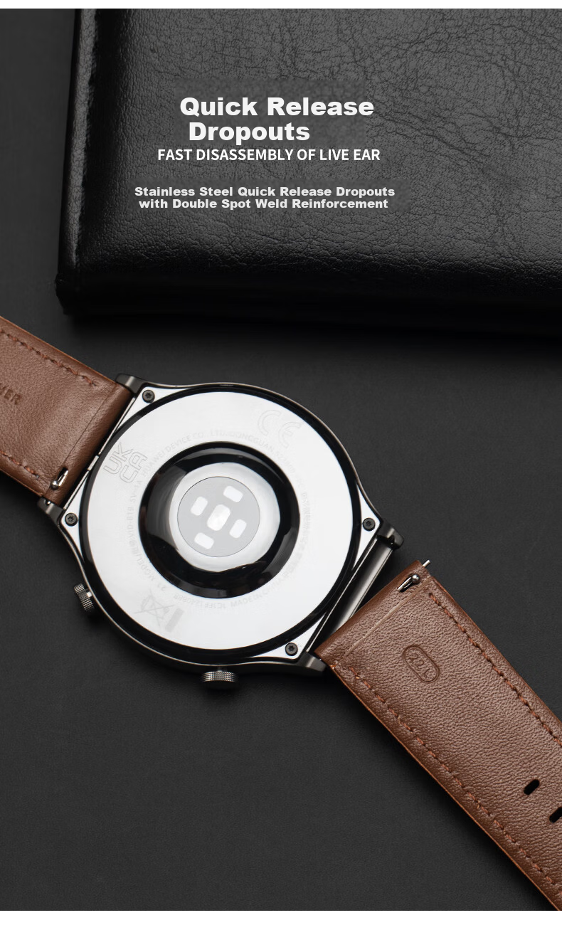 Gangjue Genuine Leather Watch Strap for Huawei GT6/GT5/GT4 Pro/Watch5/4/3/2 Women’s 41/42MM First Layer Cowhide Frost White 18mm Band 12