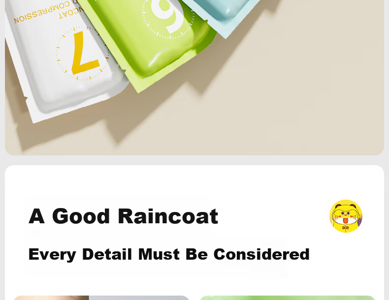 BWNK Disposable Thickened Adult Card Long Full-Body Raincoat 14-Pack 16