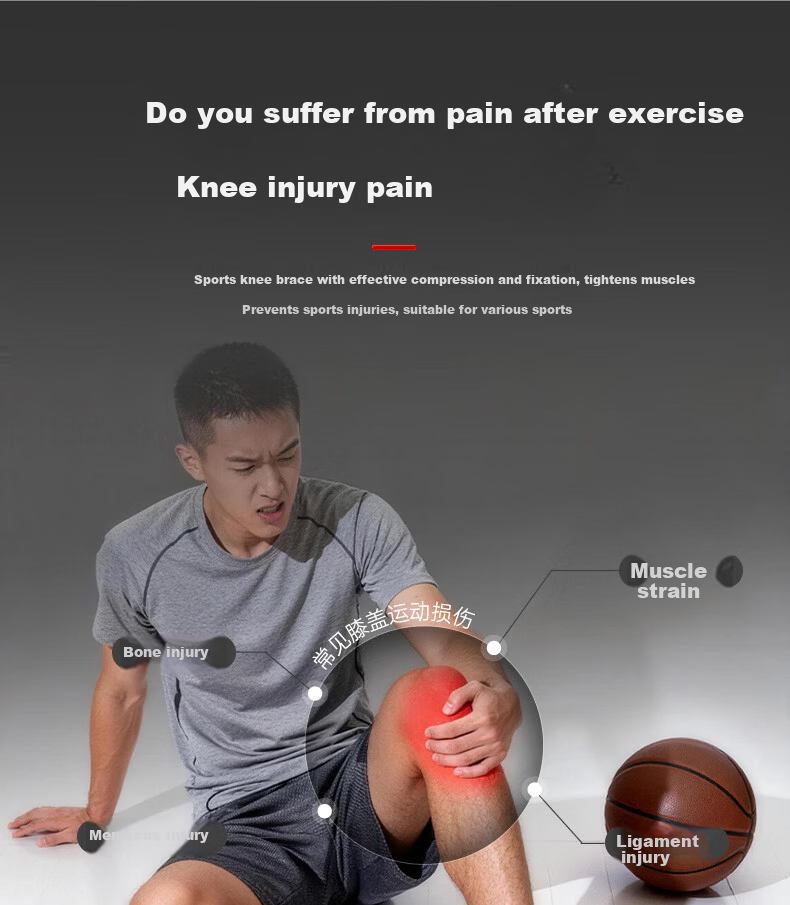 Li-Ning Knee Brace Sports Summer Thin Men Women Running Meniscus Injury Joint Cold Legs Mountaineering Basketball Badminton Special 4