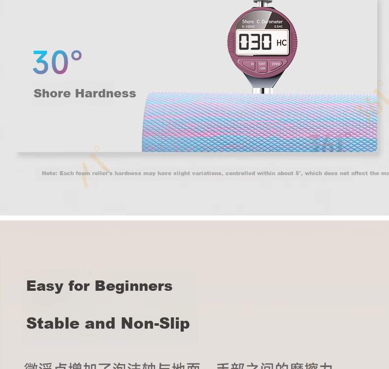 361° Solid Wolf Tooth Foam Roller Floating Point Muscle Relaxation Professional Roller Leg Massage Yoga Fitness 7