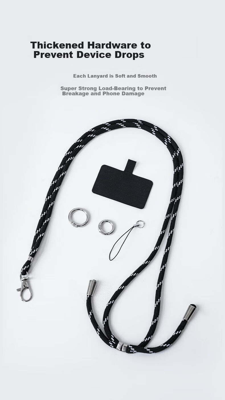KOVOL Phone Lanyard, Neck Strap, Crossbody, Adjustable Length, Retractable, Anti-Loss Wrist Strap, Long Style, Suitable for Apple, Huawei, Android, Zodiac Year, New Malaysia Year, Trendy, Festive, Red Color, Comes with Clip 3