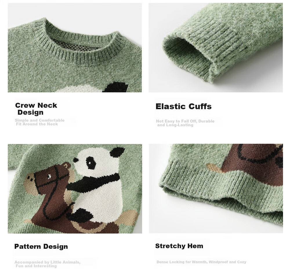 Betis Kids Sweater Knitwear Boys Girls Pure Cotton Warm Cartoon Fun New Spring Autumn Baby Top 9