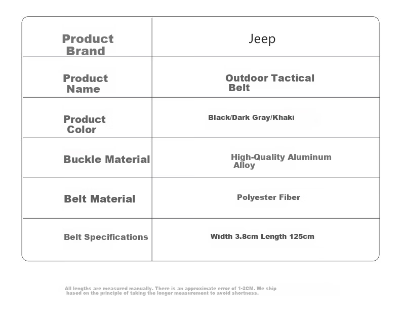 JEEP Outdoor Tactical Woven Belt for Men with Magnetic Buckle Nylon Military Training Gift for Boyfriend Husband Father Practical Birthday Present 4