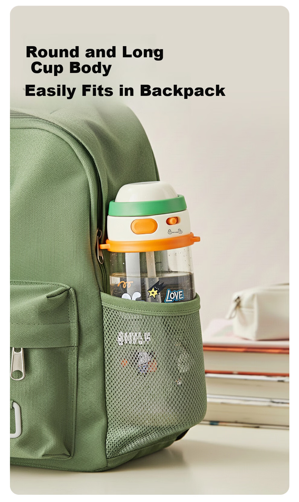 Lock&Lock Kids School Handheld Straw Cup Student Plastic Water Bottle Outdoor Portable Sports Cup PPSU Material 8