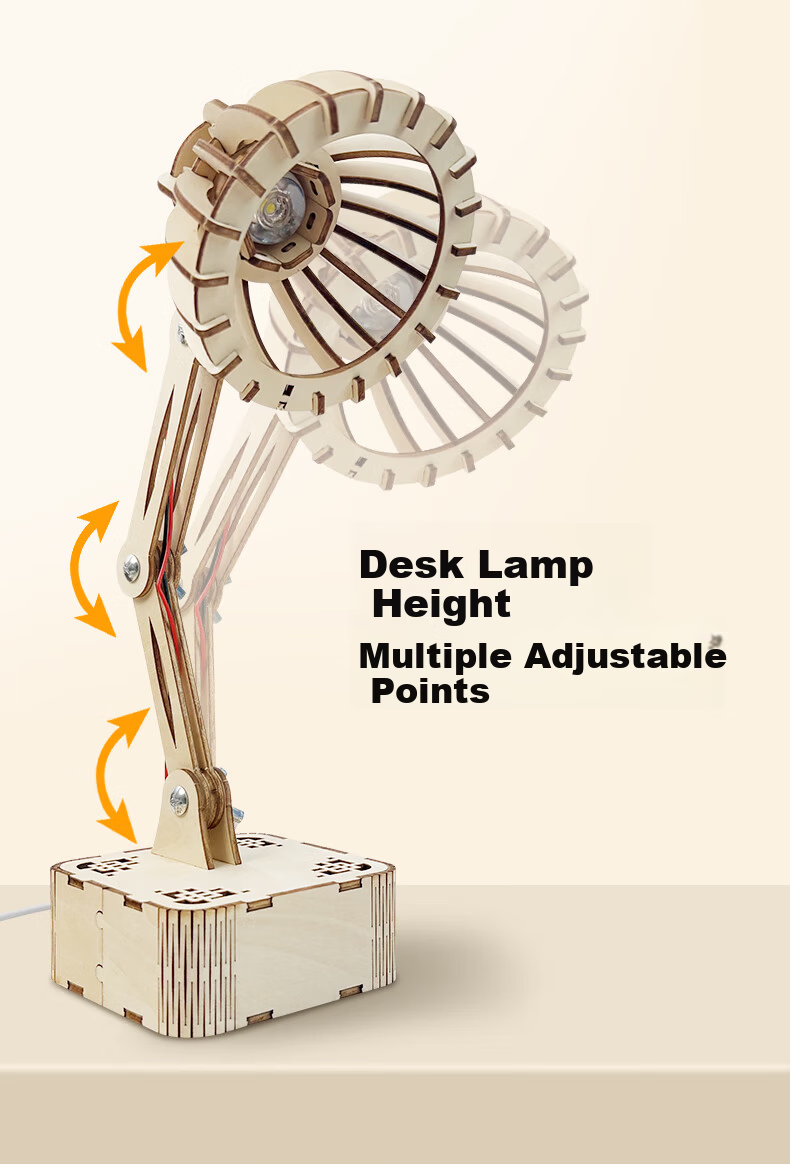 Big Eye Little Kid Voice-Controlled Desk Lamp Steam Science Experiment Kit Children's DIY Craft Toy Birthday Gift for Boys and Girls 4
