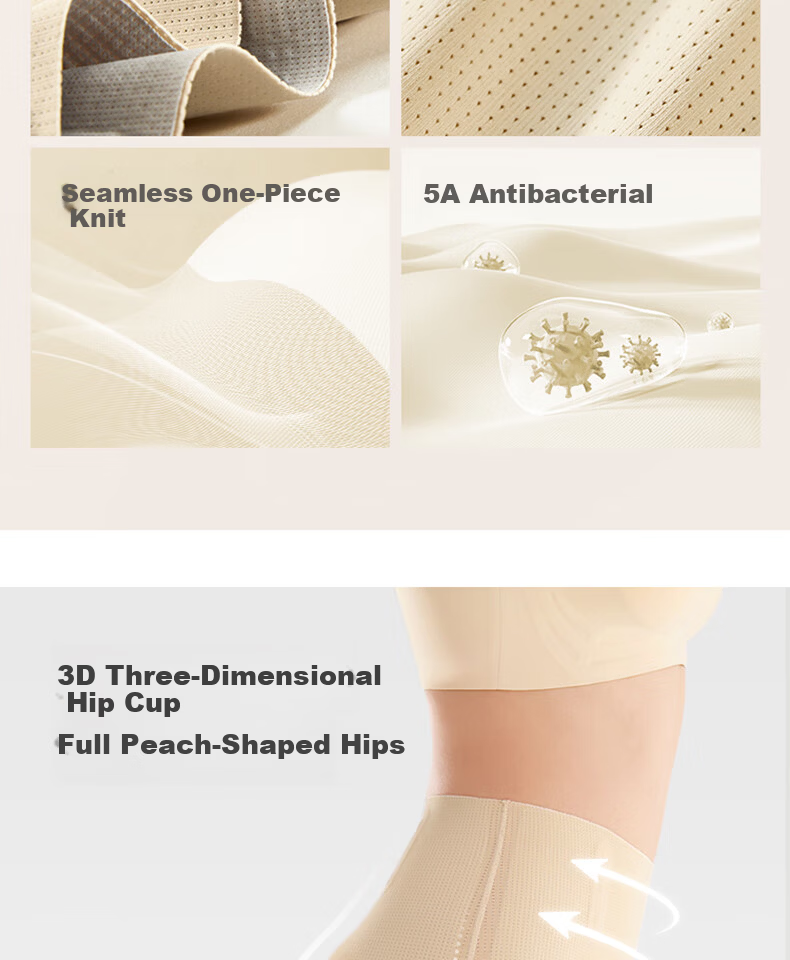LUCKMEEY [Wang Ju's Choice] Mid-Rise Tummy Control Pants, Strong Shaping, Belly Slimming, Butt-Lifting, Anti-Chafing, Breathable Safety Shorts 3