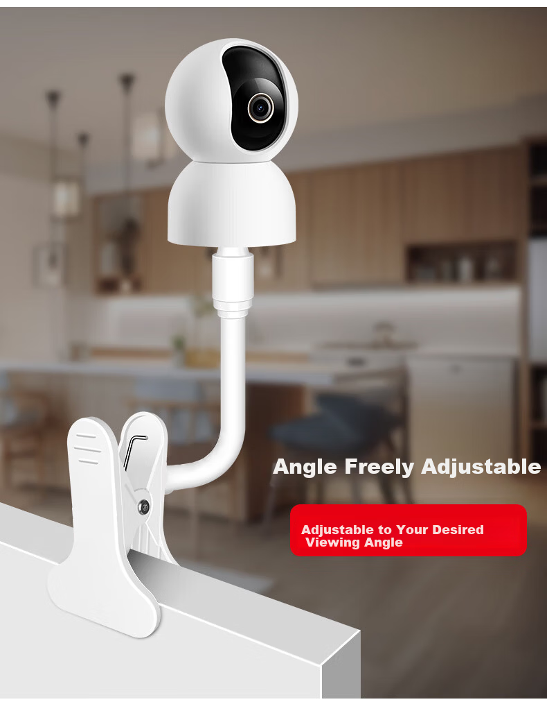Liantuo Xiaomi Camera Mount No-Drill Indoor Surveillance Clip Camera Bracket Clamp for Curtain Rod Cabinet Baby Crib Side Hanging Compatible with Ezviz 360 Lechange 3