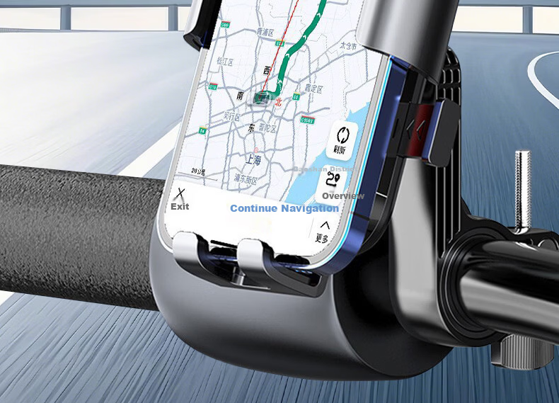 Peak Electric Vehicle Phone Holder Bicycle Motorcycle Express Quick Lock Mount Road Cycling Gear Rearview Mirror Style 2