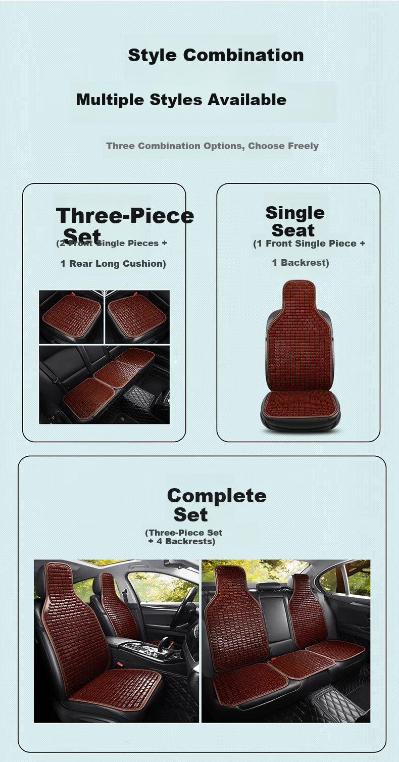 GREAT LIFE Car Seat Cushion Summer Cooling Bamboo Mat Truck Seat Pad Bamboo Cooling Seat Car Ice Silk Ventilated Breathable Summer Mat 5
