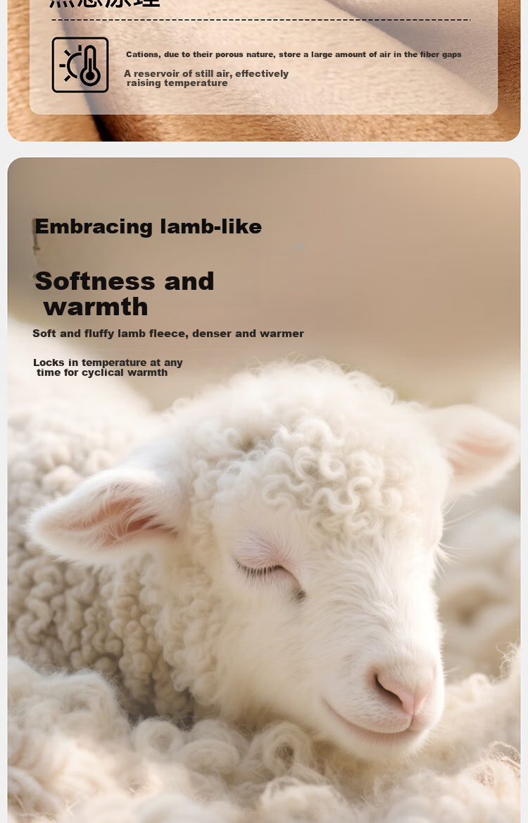 YAYA Ultra Thick 400g Cashmere Thermal Underwear Set for Women Autumn Winter Fleece Lined Antibacterial Top and Bottom 10A 6