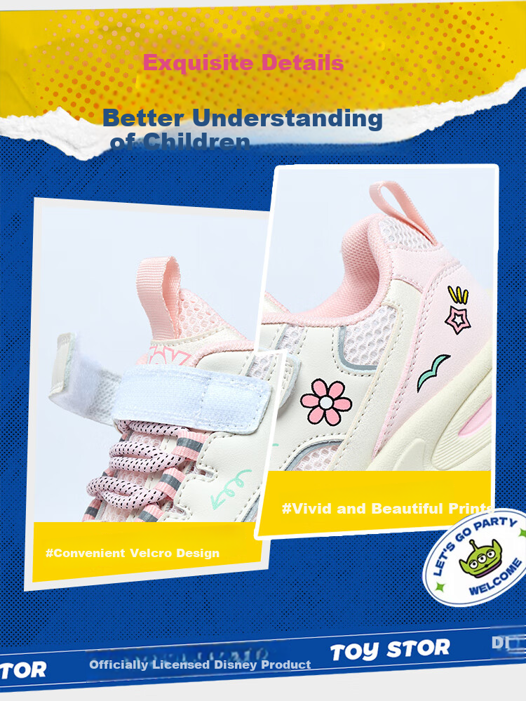 Disney Girls Breathable Mesh Running Shoes Children's Spring and Autumn Princess Soft Sole Sports Shoes Light Pink (Summer Edition) Size 28 2