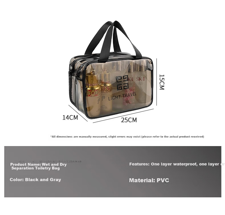 Jinghuisichuang Travel Bag, Dry And Wet Separation Makeup Toiletry Bag, Large Capacity Portable Gym Swimming Bag, Bathroom Cosmetics Storage Bag 10
