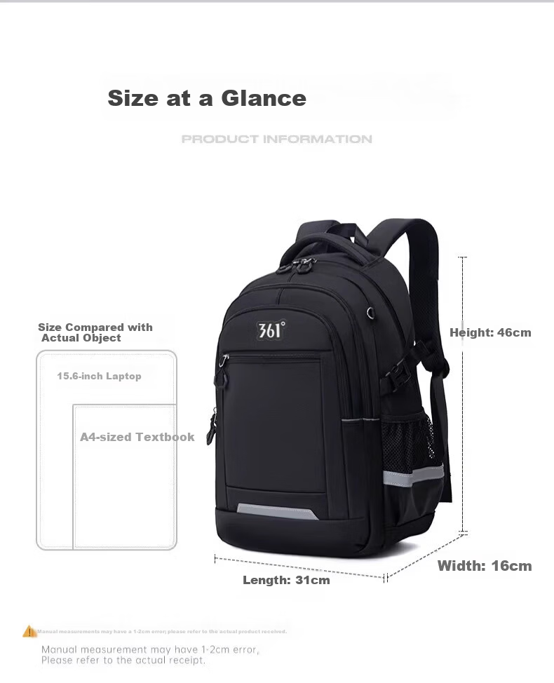 361° Boys School Backpack Middle and High School Student Lightweight Waterproof Large Capacity Anti-Backpack for Primary School Students 4