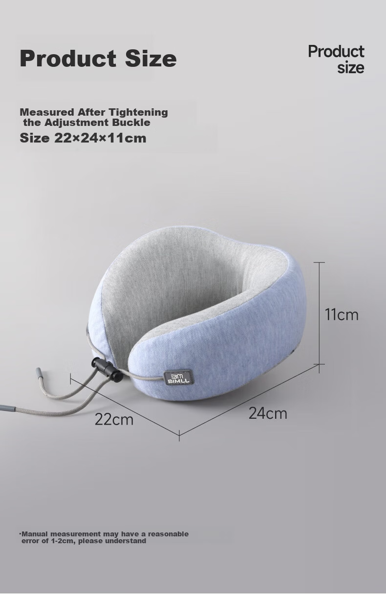 BIMLL U-Shaped Neck Pillow Memory Foam Travel Pillow Portable Neck Support Cushion for Sleeping 9