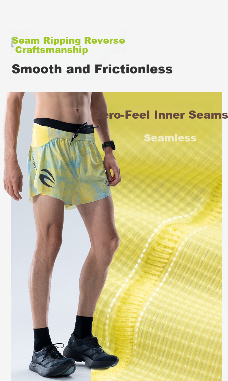 Feibit Air Pants Pro 4.0 Men's Waist Bag Shorts Breathable Running 5-Inch Quick-Dry Pants Qinghu Blue L 4