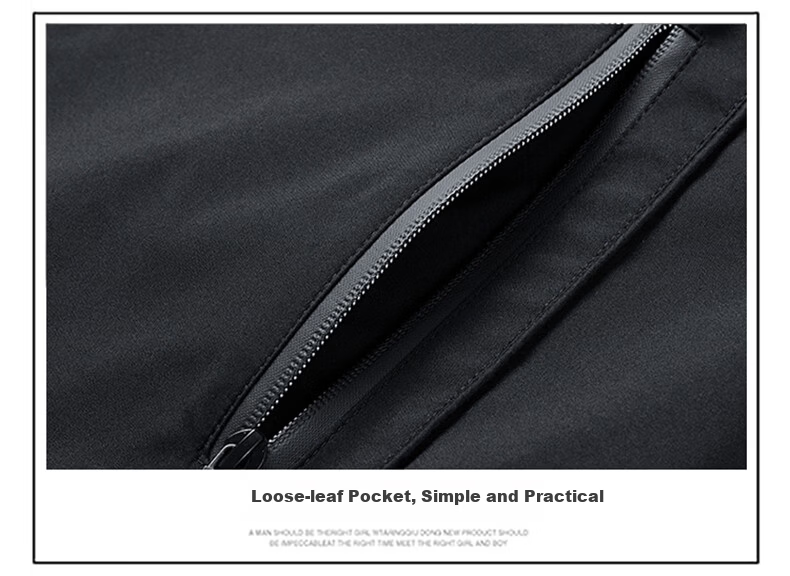 ROMON Men's Jacket Spring Autumn Trendy Youth Business Casual Hooded Coat Black 3XL 2186 16