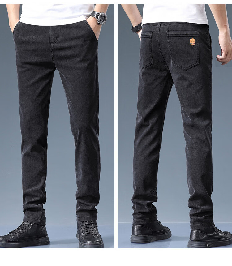 TUCANO Men's Casual Pants Spring Summer Business Loose Straight Trendy Versatile Long Pants Black 32 3