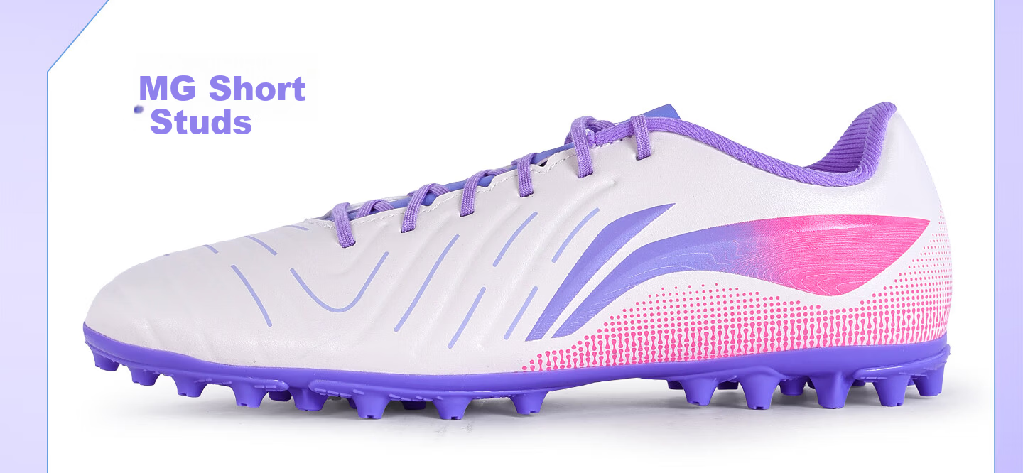 Li-Ning Football Shoes Adult MG Short Studs Unisex Youth Student Professional Competition Training Non-Slip Sports Cleats Size 39 24
