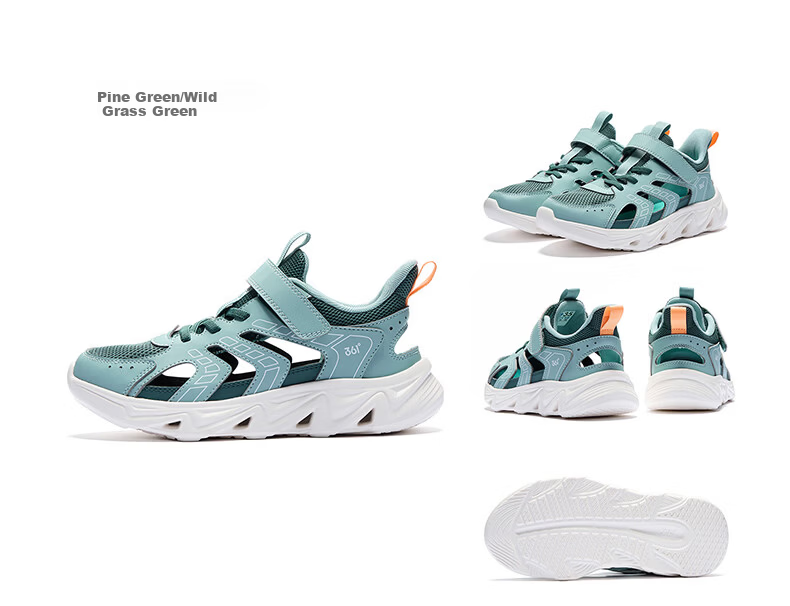 361° Kids Sports Shoes Summer 26 Boys and Girls Soft Cushioned Breathable Outdoor Creek Sandals Blue Size 38 19