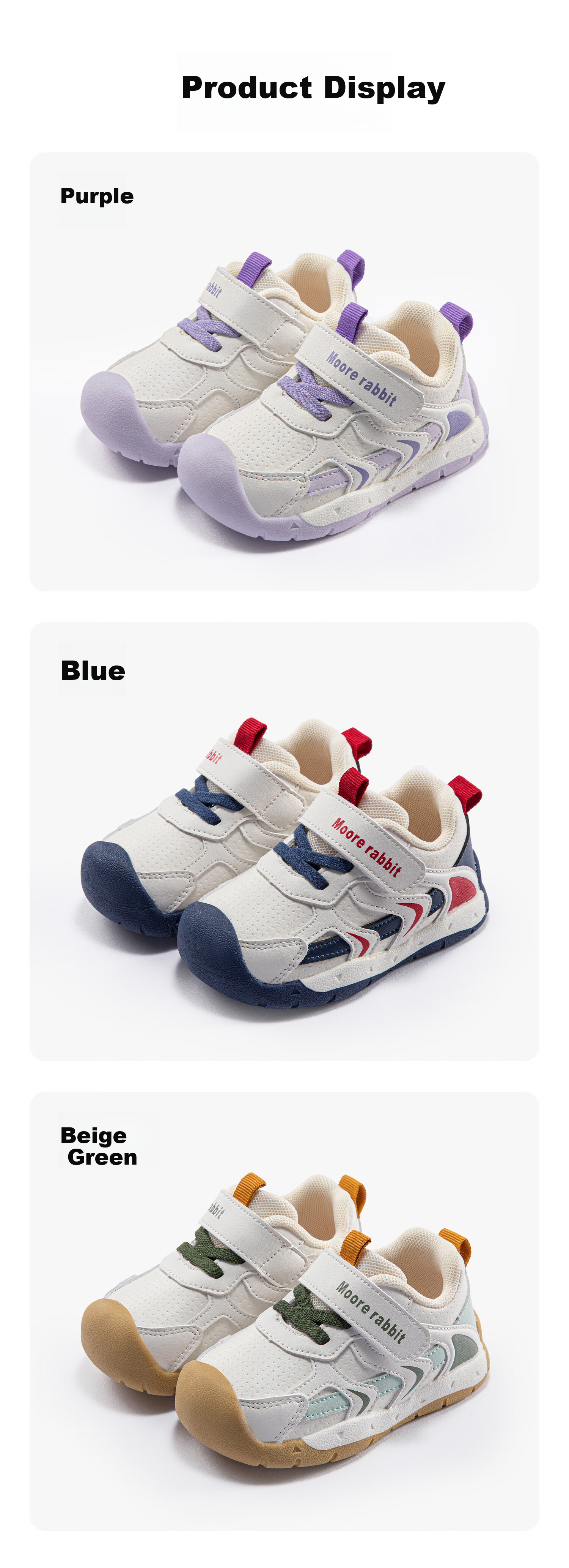 Moertu Children's Spring And Autumn New Style Soft-Soled Walking Shoes, Boys' Steady Shoes, Girls' Cartoon Shoes, Waterproof Anti-Kick Shoes 6