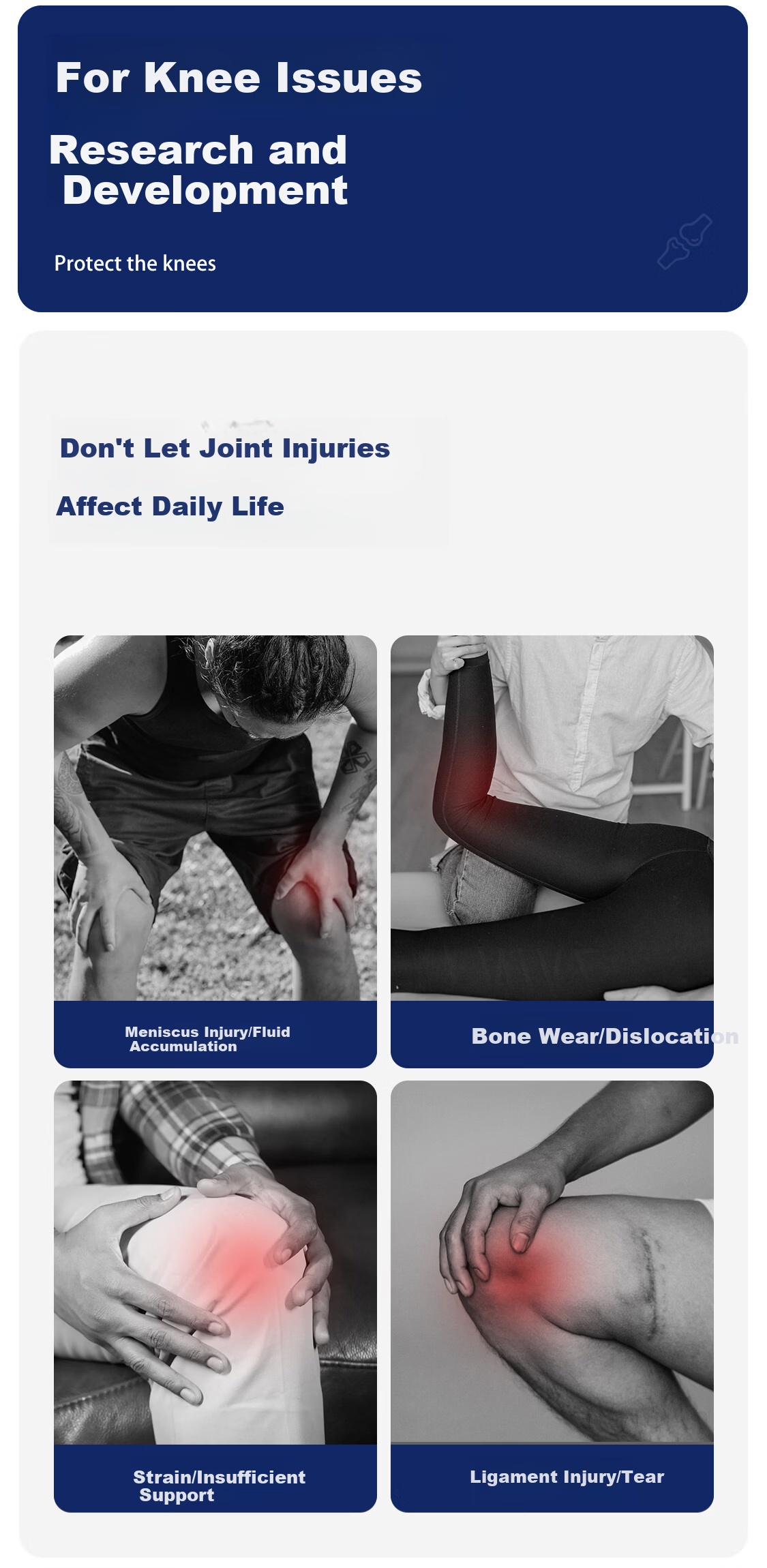 NAILEKESI N Professional Protective Knee Brace Medical Meniscus Ligament Injury Knee Support for Men and Women Joint Stabilizer 4