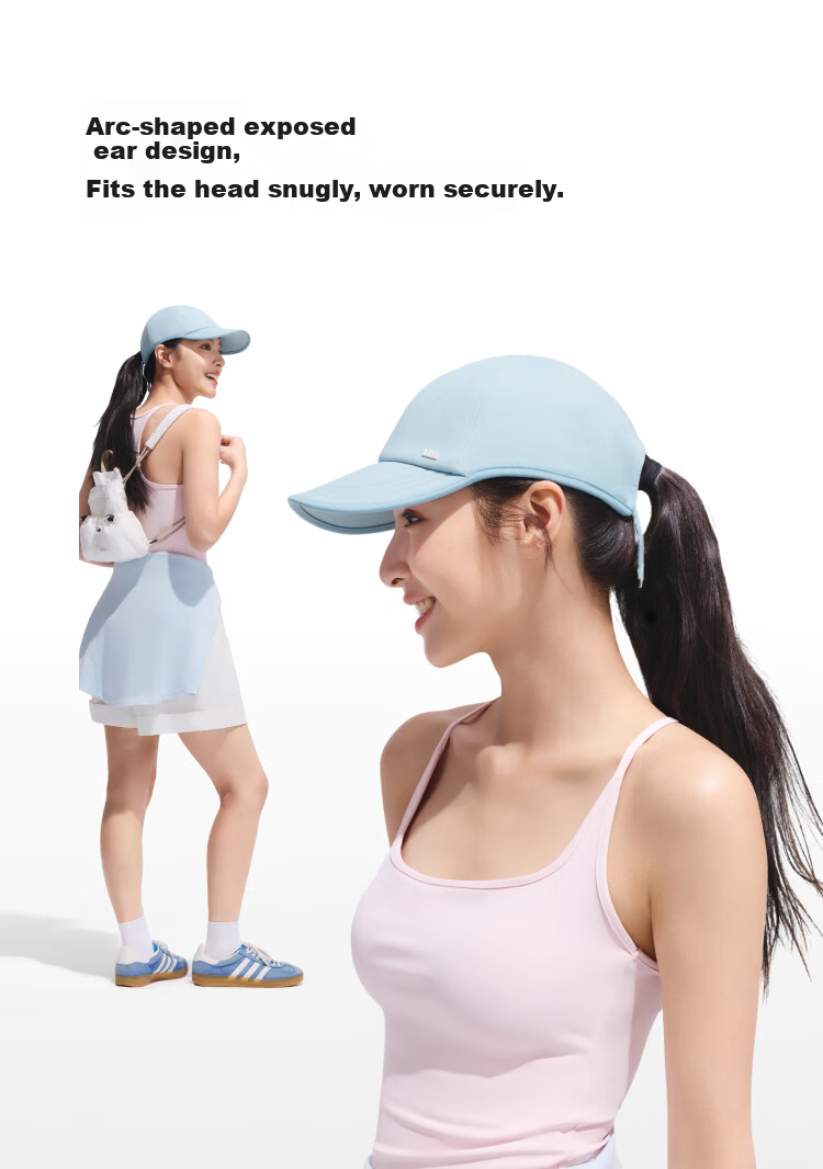 Beneunder Women's Lightweight Sun Protection Duckbill Cap Baseball Hat UV Protection Fashionable All-Face Sunshade Black 9