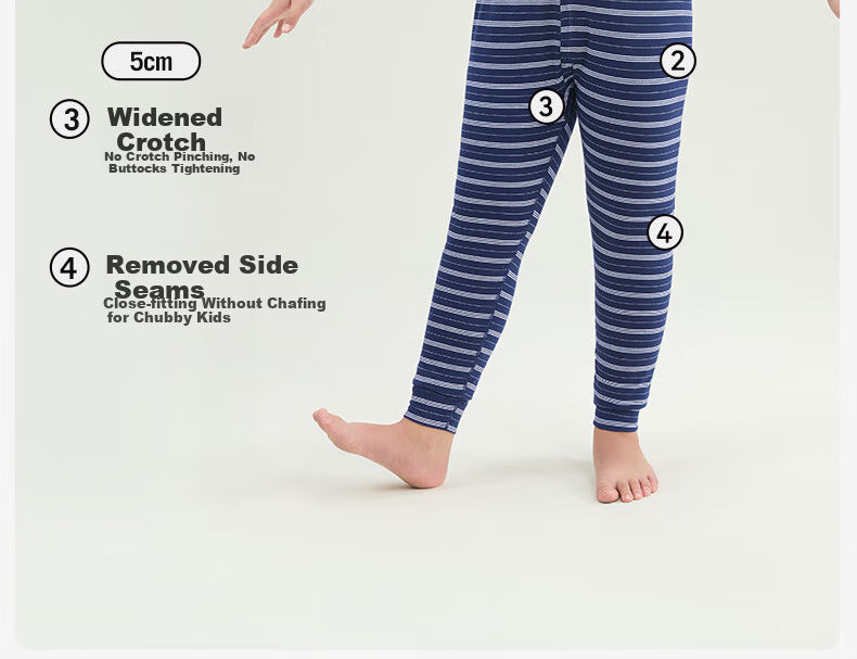 Pig Tony Boys' Thick Autumn Thermal Underwear Children's Leggings Spring and Autumn Thin Seamless Skin-Friendly Youth Base Layer 10A Antibacterial 3
