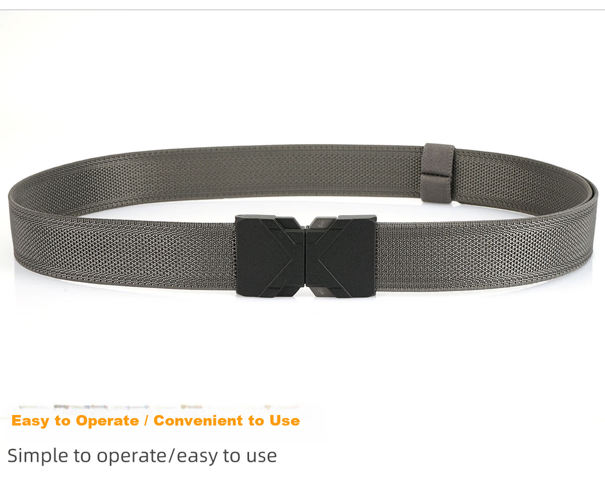 Aoweimei Tactical Elastic Belt Men's New Outdoor Quick-Release Buckle Canvas Nylon Woven Stretch Waist Belt 14