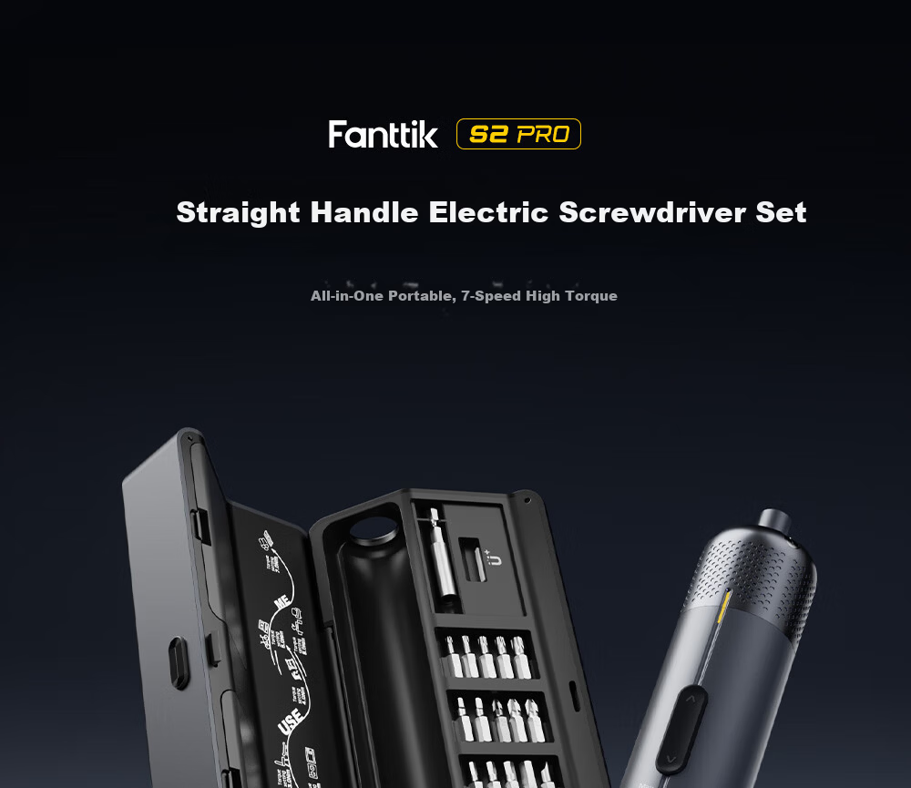 Fanttik S2 Pro Straight Handle Electric Screwdriver Multifunctional 7-Speed Adjustable Household Furniture Assembly Screwdriver 5