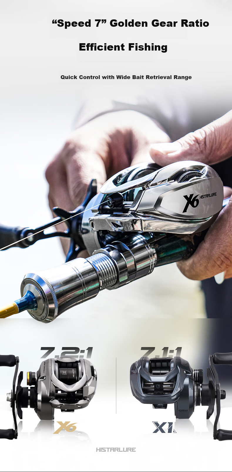 HISTAR X Series X6 Full Ceramic Bearing Micro Line Cup Left-Handed Spinning Reel 11