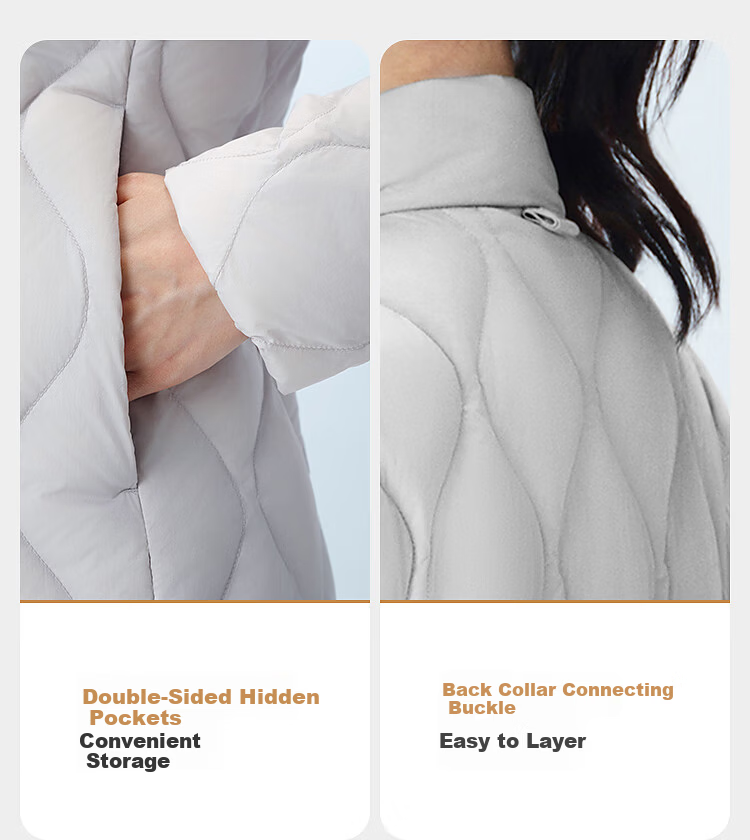Bosideng Spring Autumn 90% Goose Down Lightweight Stand Collar Slim Fit Short Casual Versatile Comfortable Women's Down Jacket 19