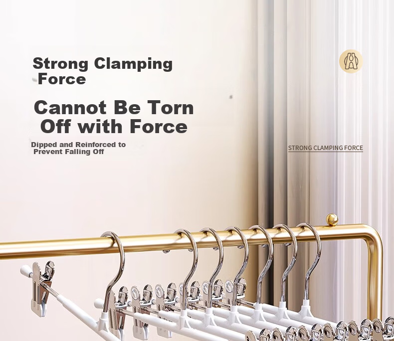 Cobbe Pants Hanger Clips, Non-Slip, No Mark Pants and Skirt Hangers, Adjustable and Retractable, 12-Pack 4