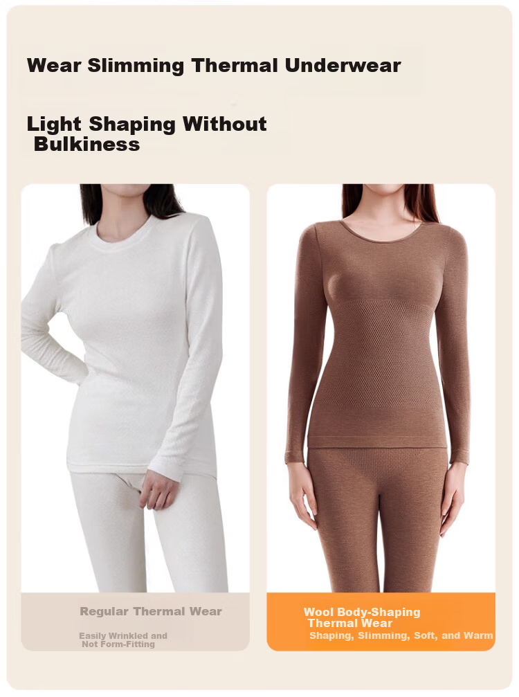 Zanshu Slimming Wool Women's Thermal Underwear Set Autumn Winter 2025 New 5