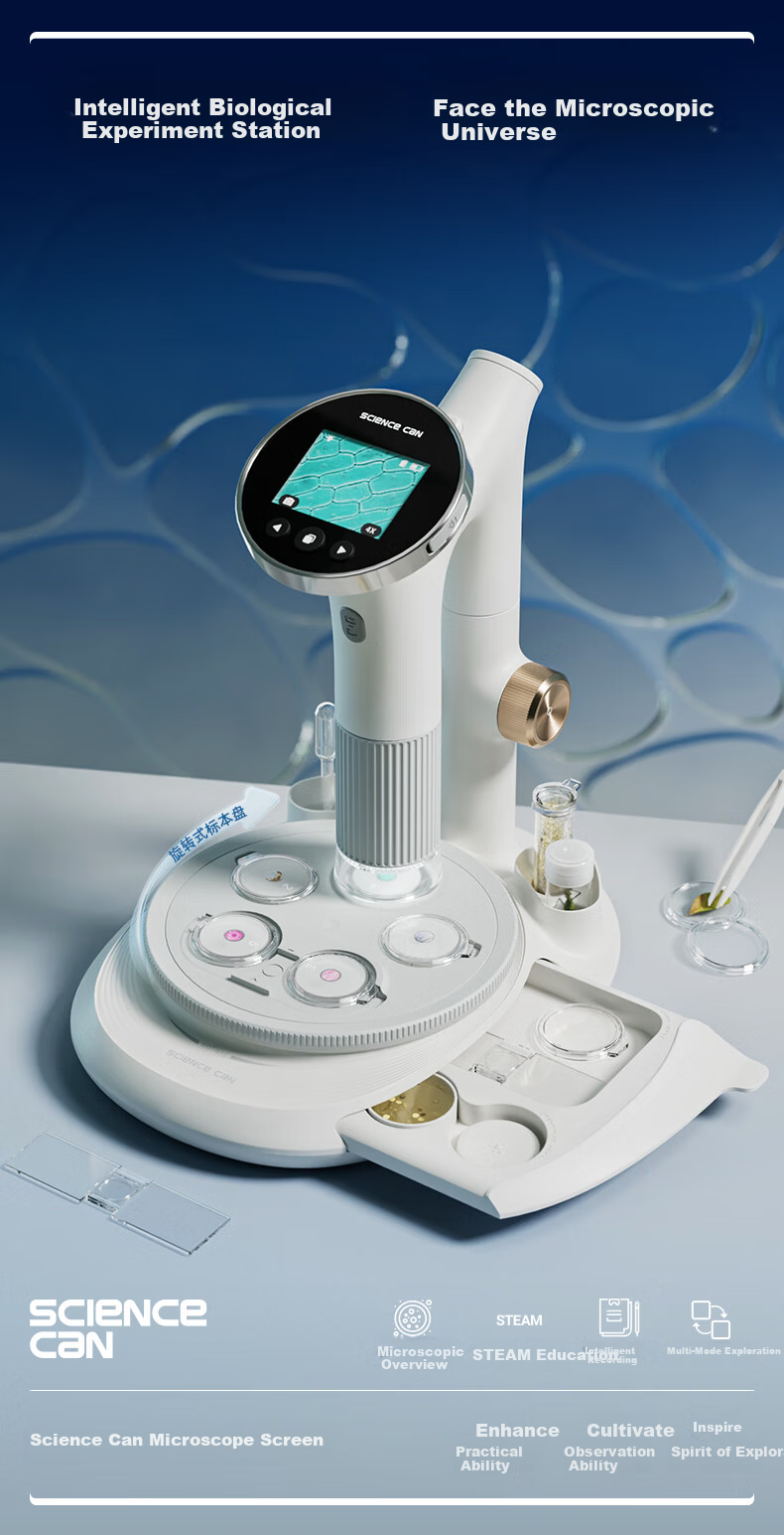 Science Can Screen Microscope Portable Professional Electronic Toy for Middle School Students Boys and Girls Children's Day Gift 1