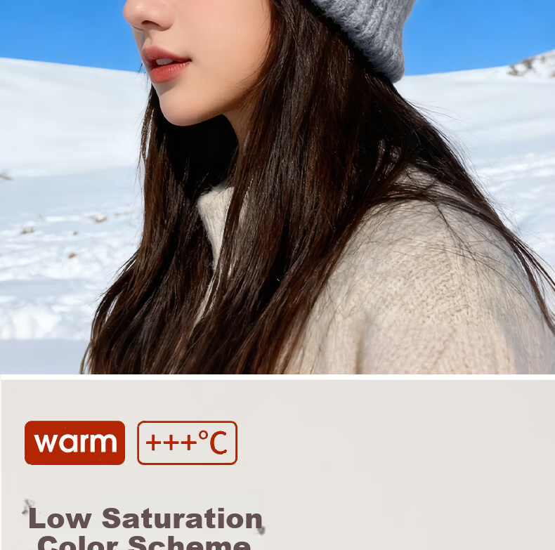 Woodpecker Women's Wool Knit Beanie Autumn Winter Warm Earflap Loose Thickened Wool Blend Hat 13