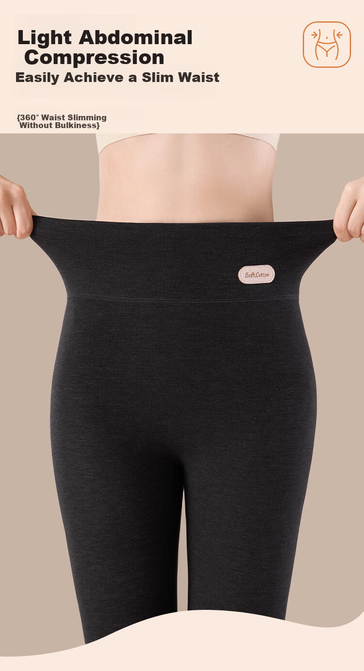 Tingmei 10A Antibacterial Cashmere Silk Thermal Leggings Women High Waist Tummy Control Hip Lift Autumn Seamless Inner Outer Wear 4