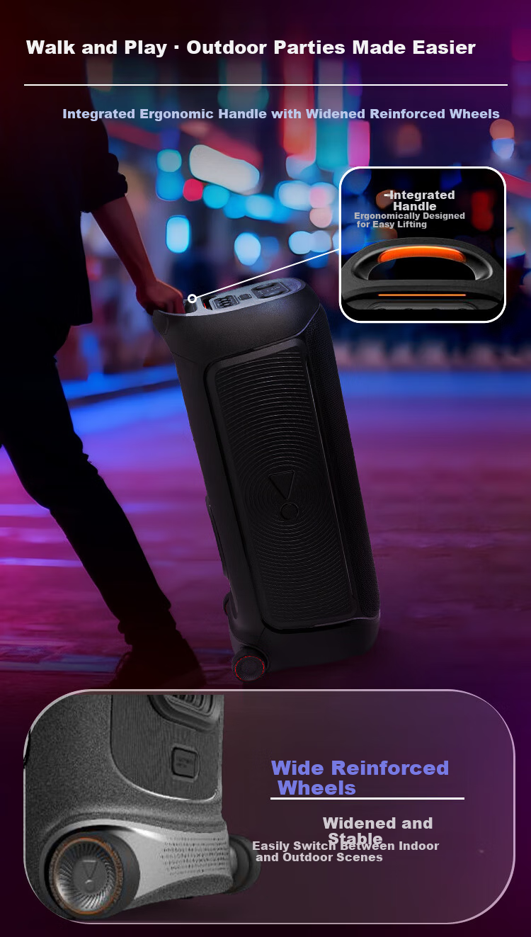 JBL PARTYBOX 720 Party Speaker Outdoor Bluetooth Portable KTV Smart Speaker High Power Music Rhythm Light Show Long Battery Life Speaker 6