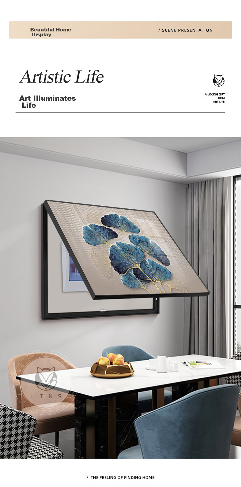 Haojiubujian Xishangmeisha New Chinese Style Electric Meter Box Decorative Painting, Restaurant Distribution Box Covering Mural, Electrical Switch Box Wall Art 8