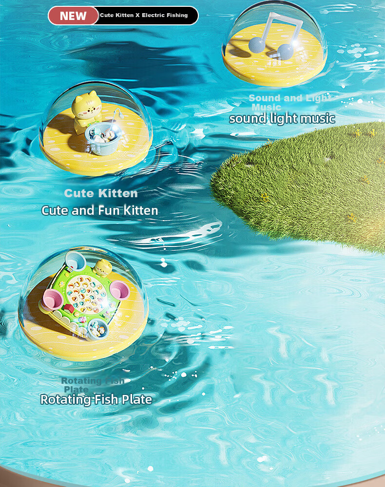 Wanletu Children's Fishing Toy for 1-3 Year Olds Educational Early Learning Electric Magnetic Toy Birthday Gift for Boys and Girls 1