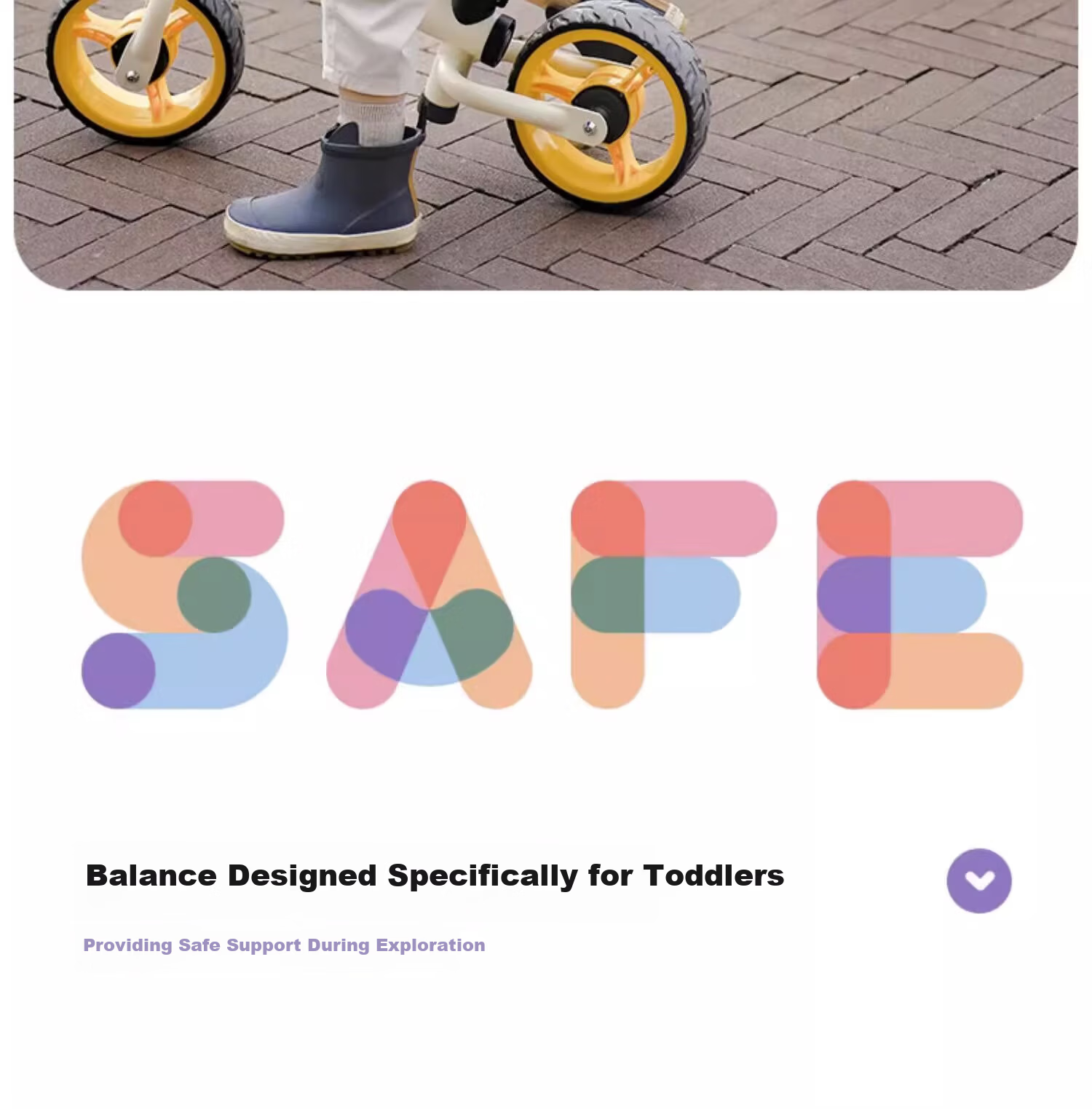 KUB Kids Balance Bike 1-3 Years Old Toddler Walker Ride-On Baby Scooter Cream White 4