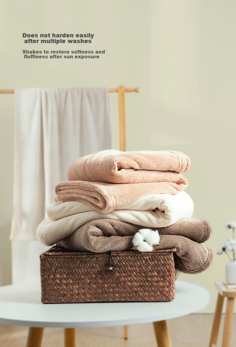 MUJI Bath Towel A-Class Skin-Friendly Soft Absorbent Quick-Dry Thickened Lint-Resistant Unisex Large Bath Towel Gray 430g 9