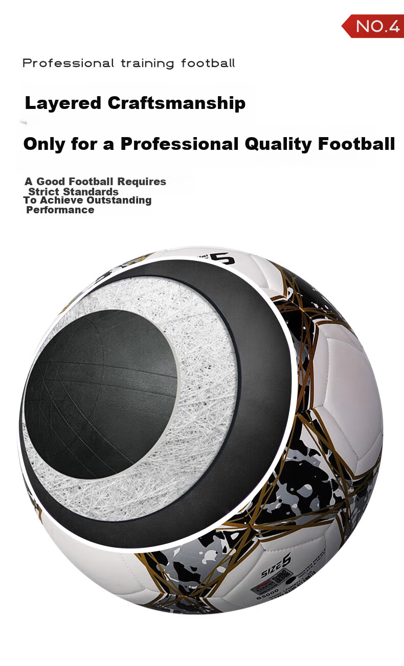 LI-NING Football Size 5 Match and Training Standard Ball for Junior High School Entrance Exam, Adult Durable Size 5 Football 5