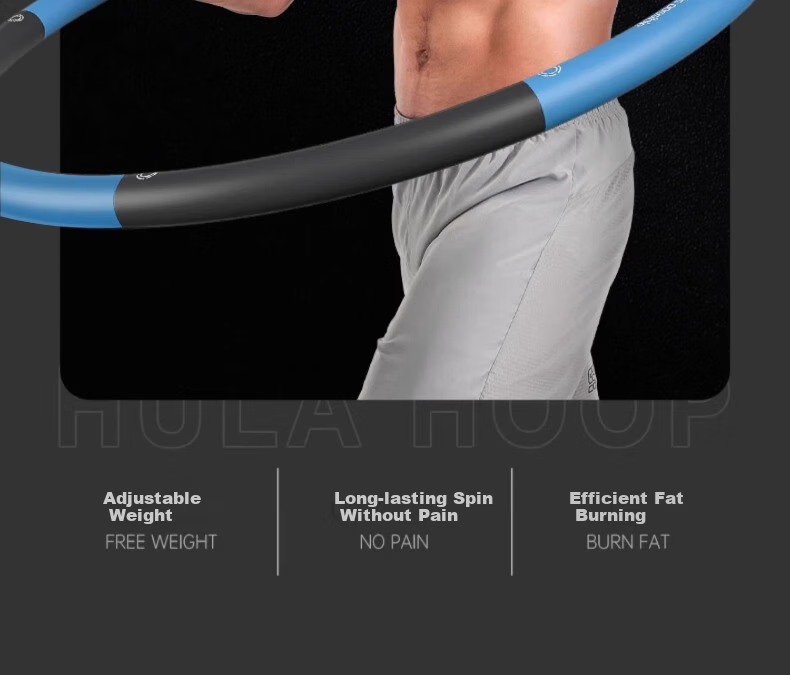 LI-NING Men's Weighted Hula Hoop for Waist Slimming, Adult Fitness Hoop, 10lb Detachable, Professional Exercise Ring 2