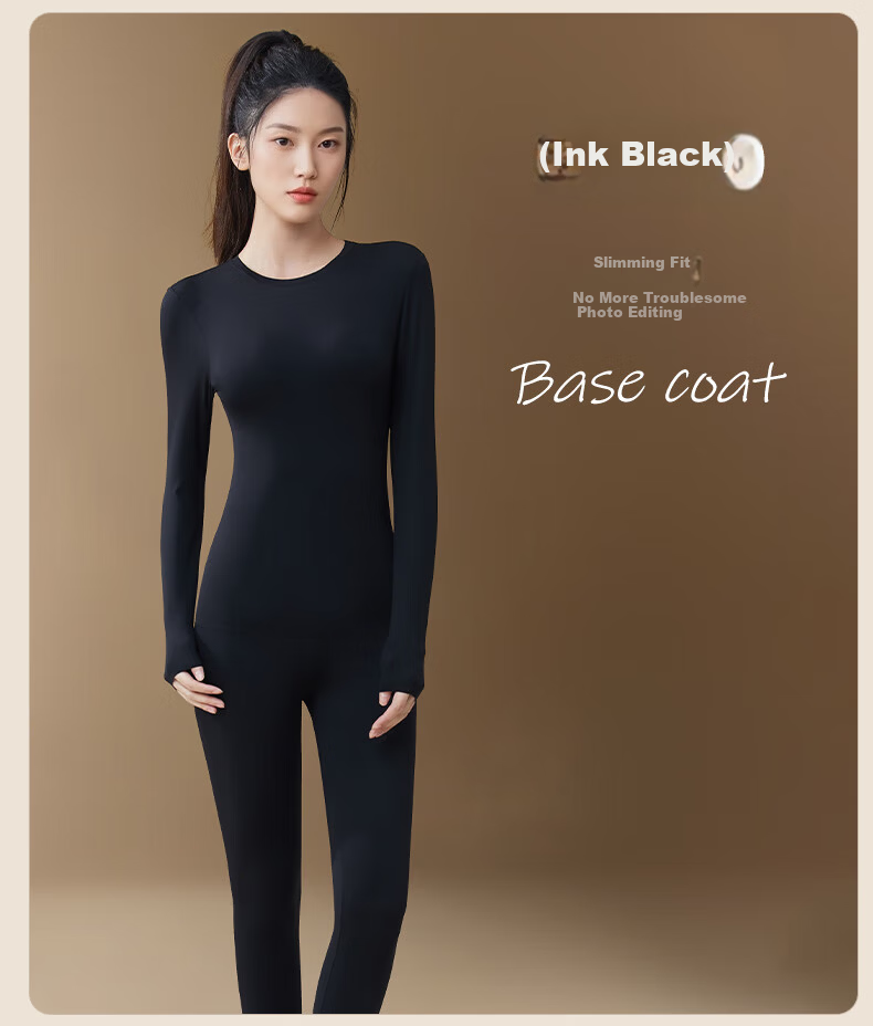 Herbal Original Color Women's Thermal Underwear Set Autumn Top and Bottom 10A Antibacterial Ultra-Thin Seamless High Elastic Skin Care 8