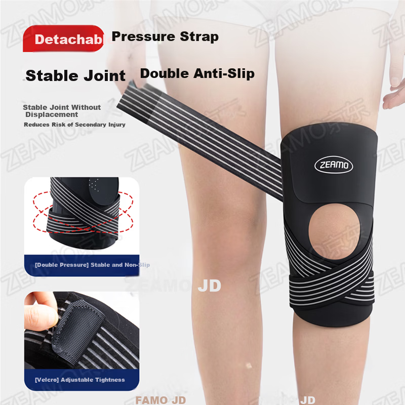ZEAMO Knee Brace Sports Professional Protection for Arthritis Meniscus Injury Summer Thin Knee Joint Support XL 3