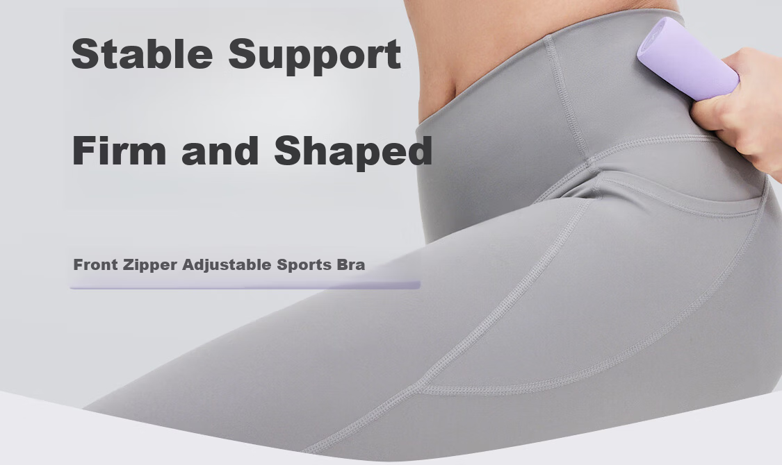Keep Front Zipper High-Impact Sports Bra for Women Running Fitness Training Yoga Seamless Cup Anti-Sagging 2