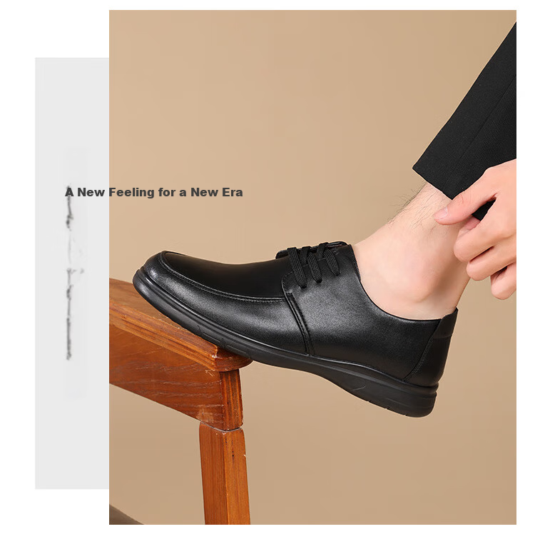 Hengyuanxiang Men's Business Casual Lace-up Derby Dress Work Commuter Shoes XB830320 Black Size 40 10